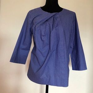 COS Button Down Shirt Size 8 Medium M 3/4 Sleeves